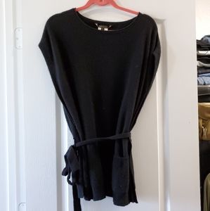 BCBG 100% cashmere black sweater dress